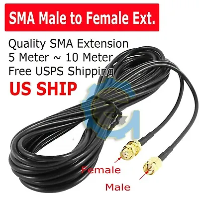 3M/5M/10M SMA Male To Female Wifi Antenna Connector Extension Cable • $6.99