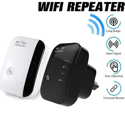 Wireless WiFi Signal Range Extender Amplifier Booster Internet Repeater 300Mbps • £11.99