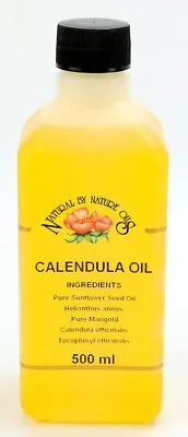Calendula - Cold Pressed Carrier Oil - Base Oil 500ml - Natural By Nature  • £27.50