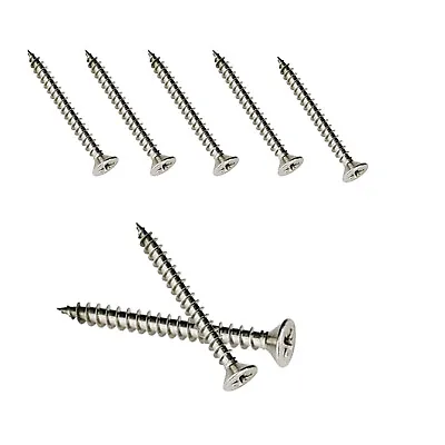 Self Tapping Wood Screws A4 STAINLESS STEEL Countersunk Chipboard Full Thread • £3.50