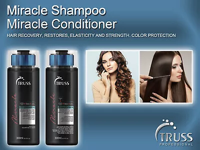 TRUSS PROFESSIONAL Miracle Shampoo / Miracle Conditioner 300 Ml / 10.14 Fl.Oz • $44.99