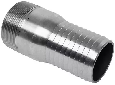 1/2  ID Hose Barb X 1/2  NPT MNPT Stainless Steel King Combination KC Nipple • $12.48