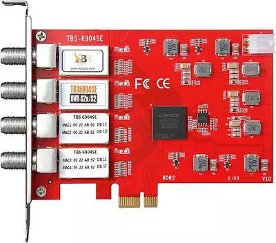 6904SE DVB-S2 / S / S2X Quad Tuner Pcie Card For Satellite Live TV • $282.99