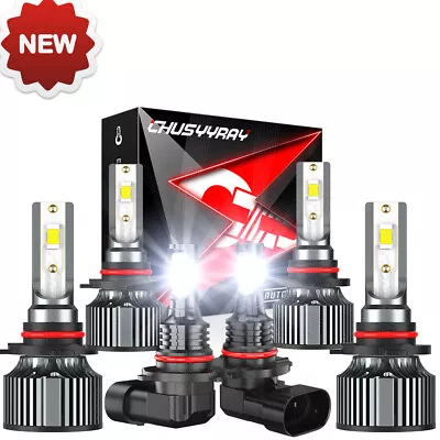 For GMC Sierra 3500 03-06 6000K LED Headlight High Low+Fog Lights Bulbs Combo • $42.99