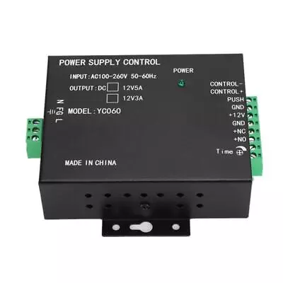 12V 3A Access Control Power Supply For Door Entrance Guard System - Black • £17.33