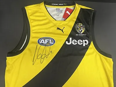 AFL RICHMOND TIGERS DUSTIN MARTIN SIGNED CLASH GUERNSEY - Dusty Premiers MCG • $395