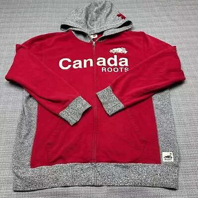 Canada Roots Hoodie Mens XL Full Zip Sweatshirt Maple Leaf Oversize Comfort • $39.98