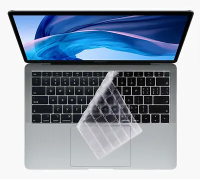 Ultra Thin Clear TPU Keyboard Cover Protector For MacBook Air 13 13.6  2022 2020 • £5.40