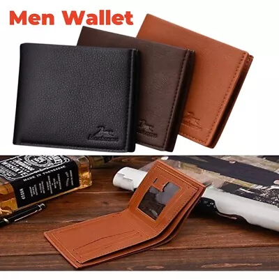 Slim Men RFID Blocking PU Leather Wallet Credit Card ID Holder Purse Money Clip • $5.63