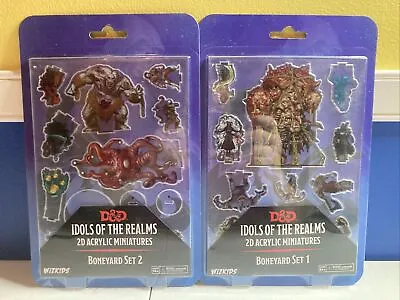 $42.57 • Buy Dungeons & Dragons Icons Of The Realms Boneyard Lot Of 2 Acrylic 2D Miniatures