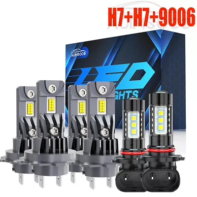 For Volkswagen Jetta 2007-2014 LED Headlight Bulbs High Beam+Low Beam+Fog Light • $89.99