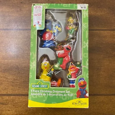 KURT ADLER Sesame Street 5 Piece Mini Christmas Ornament Set 2007 • $19.99