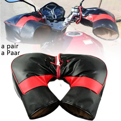 £9.87 • Buy Motorcycle Bike Gloves Scooter Warm Handle Bar Hand Muffs Mitts Cover Waterproof