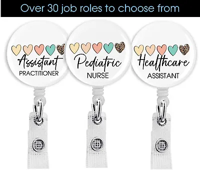 £3.69 • Buy Healthcare Nurse Medical Heart Badge Reel Retractable ID Card Holder Clip