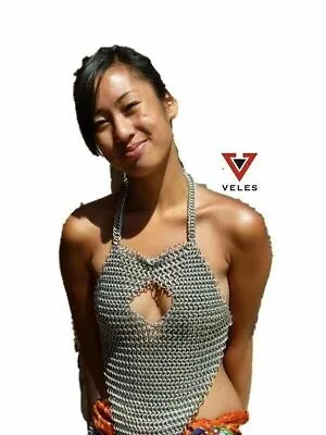 9 Mm Aluminium Butted Chain Mail Bra STYLISH BRA TOP • $70.37