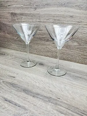 Vtg Libbey Clear Glass Martini Glasses Open Box Qty 2 • $17.99