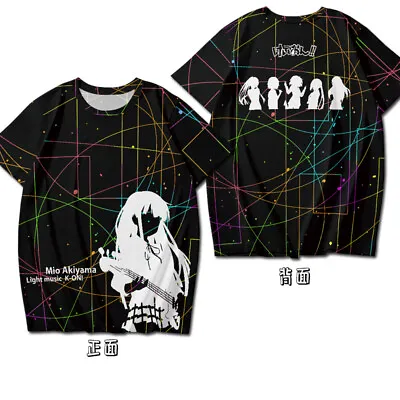 K-ON Akiyama Mio Cosplay Short Sleeve T-Shirt Cosplay Unisex Men's Tops 4XL G04 • $24.99
