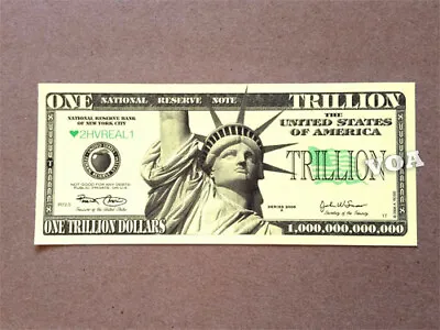 One Trillion Dollar Bill Become A Trillionaire Now! LOL Same Size As Real Money • $1.25