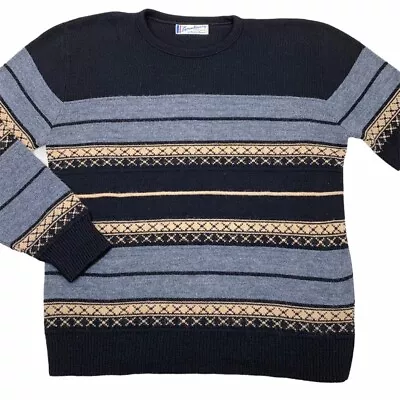 Squaw Valley Originals By Pebble Beach Mens Pullover Sweater Multicolor Wool L • $9.99