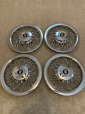 NEW SET 1970-1997 FITS MERCURY GRAND MARQUIS WIRE SPOKE 15  Hubcaps WHEELCOVERS • $159.99