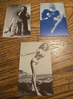 LOT Of 3 Vintage MUTOSCOPE  Arcade Exhibit Card  Risque Girlie Pin-Up • $10