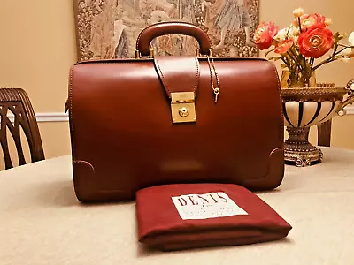 DENTS  Heavy  Bridle  Leather Briefcase / Lawyer-Doctor  Bag  - Made In  England • $600