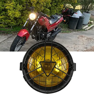 6-1/2'' Motorcycle Headlight Halogen For Honda Kawasaki Yamaha Cafe Racer Bobber • $35.20