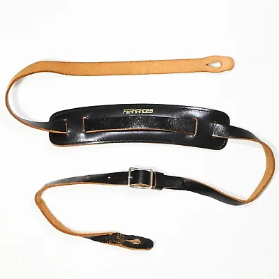 Fernandes Guitars Vintage  Skinny  1950s Style Leather Guitar Strap Japan • $39