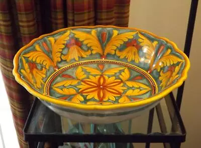 Sberna Deruta Italy Pasta Serving Bowl 15  Wide 4  Deep EXC • $373.29