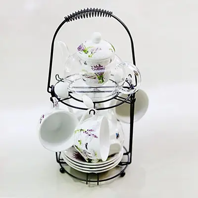 Coffee Cup Stand Holder Display Stand Mug Tea Rack Cup And Saucer Countertop Sto • $26.98