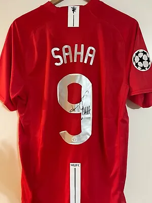 Louis Saha Signed Man Utd 2008 Champions League Final Shirt Manchester United • £72