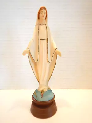 Vintage Virgin Mary Madonna On Globe W/ Serpent Figure Plastic Catholic Italy • $12