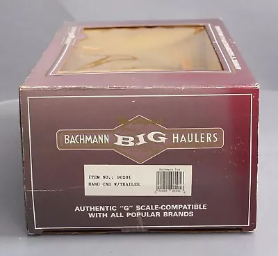 Bachmann G Scale  96201 - Maintenance Hand Car With Trailer And Tools • $100