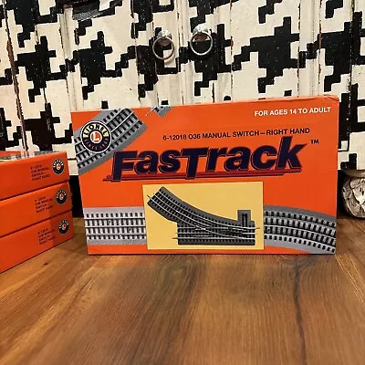 LIONEL FASTRACK 036 RIGHT HAND TRACK SWITCH Turn O Gauge Out Train 6-12018 CIB • $41.99