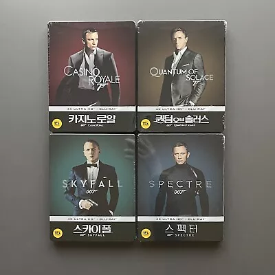 007 James Bond Steelbook (4k Ultra HD+BD) The Daniel Craig Collection [Korea] • $259.99