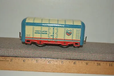 Hafner O Gauge Ventilated Refrigerator Train Freight Car Marx Like Red White Bl • $128.71