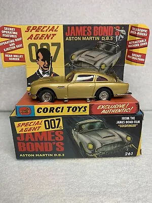 Corgi Toys Reissue No261 James Bond’s Aston Martin DB5 Gold Boxed • £26