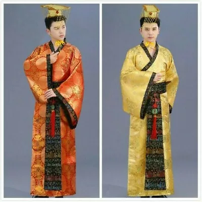 Mens Ancient Hanfu Costume Chinese Tang Emperor Performance Outfit Cosplay • £45.44