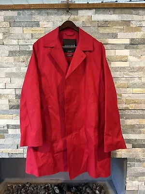 MACKINTOSH Manchester Fawn Raintech Coat Jacket In Red Cotton Size 44 • $160.95