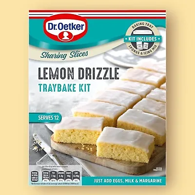 1 X Dr. Oetker Lemon Drizzle Cake Mix Kit VEGETARIAN Baking Mix Sponge Traybake • £3.95