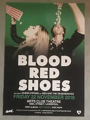 £6.99 • Buy Blood Red Shoes -- Liverpool Nov.2019 Live Music Show Tour Concert Gig Poster