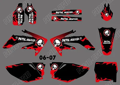 Team Graphics Backgrounds Decals Stickers For Honda CRF250 CRF250R 2006 2007 D6 • $44.49