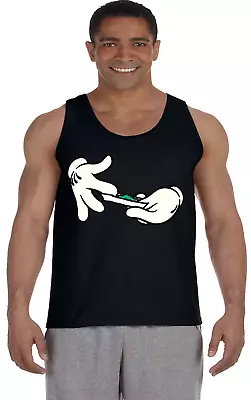 Mens Tank Top Sleeveless Muscle Tee Shirt Funny Weed Pot 420 Cannabis Stoner • $18.95