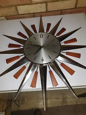 Metamec Sunburst Wall Clock. • £40