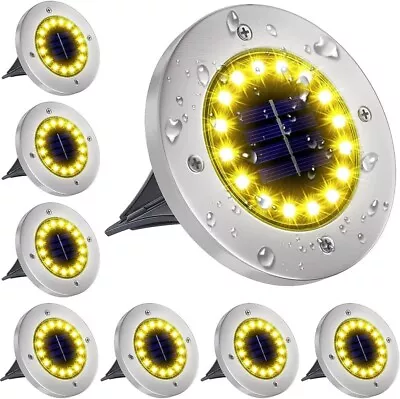 Solar Lights Outdoor With 16 LEDs Bright Solar Ground Lights Outdoor 8 Pack • $22.99