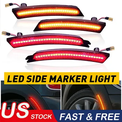 Front Rear LED Side Marker Fender Lights For Mini Cooper R55 R56 R57 R58 R59 R60 • $31.99