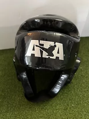 ATA MACHO Martial Arts Taekwondo Karate Helmet Head Gear Youth Medium Black Read • $18.99