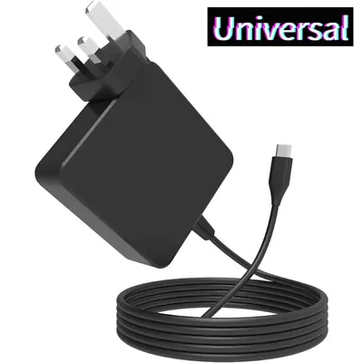 65W USB-C Type-C Lead For Lenovo/HP/Acer/Asus Adapter Chromebook Laptop Charger • £13.99