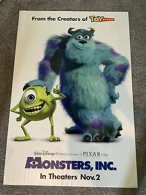 Disney/Pixar MONSTERS INC. Movie Poster 27x40  Theater Size • $19.99