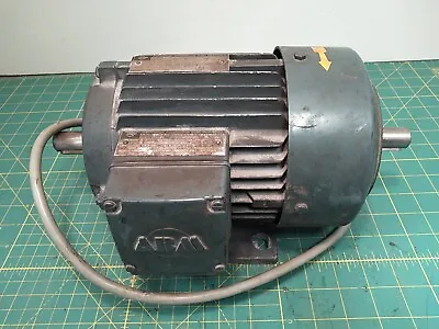 ABM 1 HP Electric Motor 1710RPM 230/460VAC 3-Phase Frame D80 3/4  Dual Shaft • $129